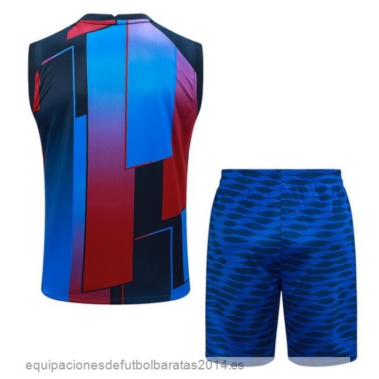 Nuevo Entrenamiento Sin Mangas Conjunto Completo Barcelona 23/24 Azul Rojo Baratas